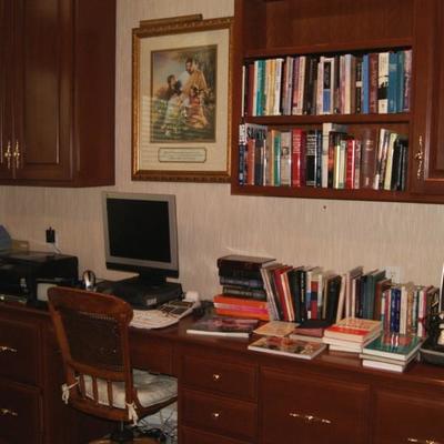 Books, LDS and novels.  Office equipment