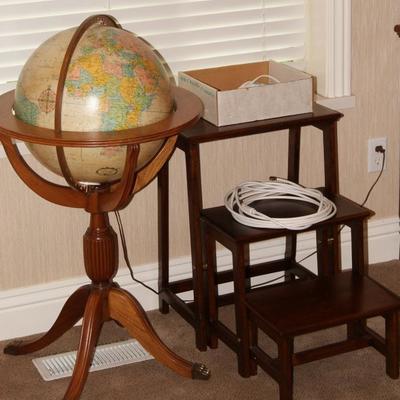 Globe and library stool