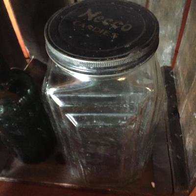 Vintage Necco Candy store counter jar