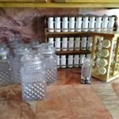 Spice Jars and Glass Canisters
