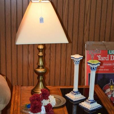 Table lamp, candle holders