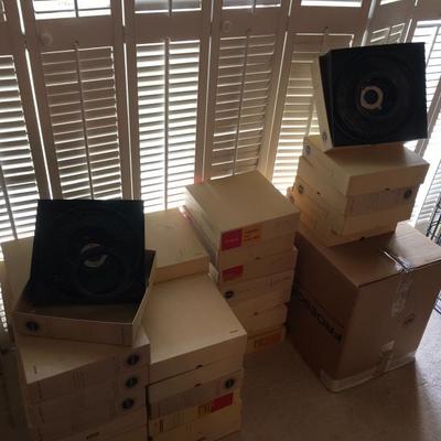 Boxes of slide carousels 