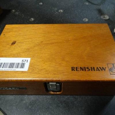 Renishaw machine tooling in wood case