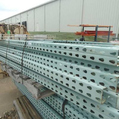 (6) pallet rack uprights- 8 ft tall x 24