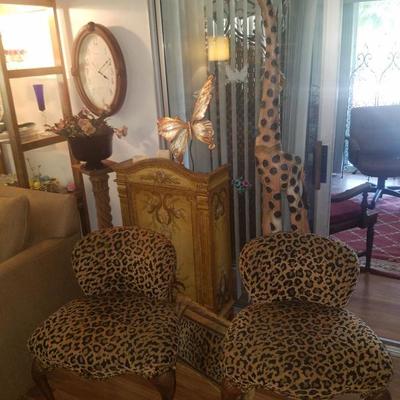High end decor and furniture..chairs & giraffe sold