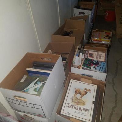 Many more boxes of books..$1 each book..now 2 for $1