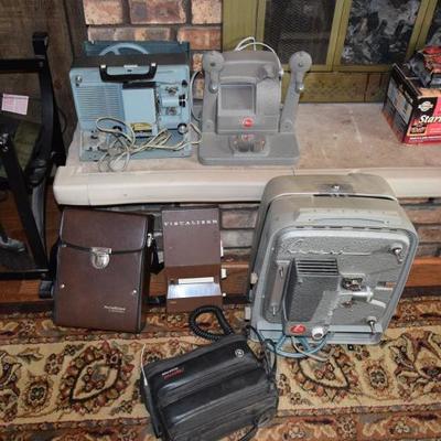 Vintage cameras and slide projectors 