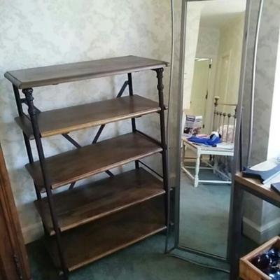 Shelving Unit and Floor Mirror