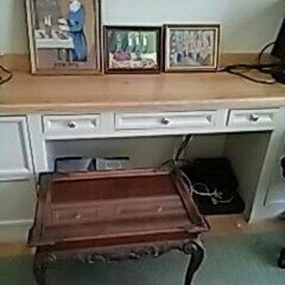 Butler Table and Needlepoint Bench