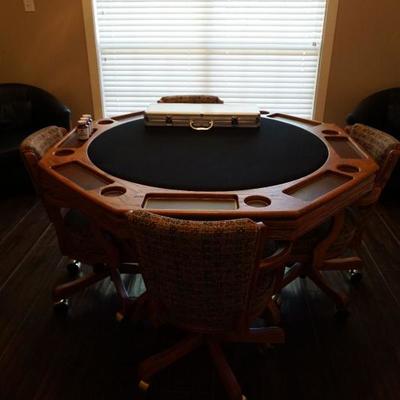 High end Quality Game Table - Top flips over to create dining table