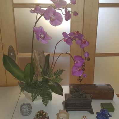 WAE117 Beautiful Silk Orchid Arrangement, Figurines & More
