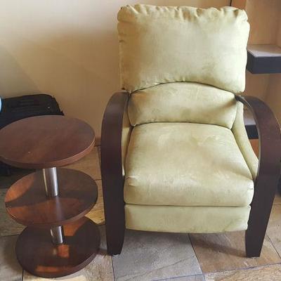 WAE142 Micro Fiber Arm Chair Recliner with End Table #1
