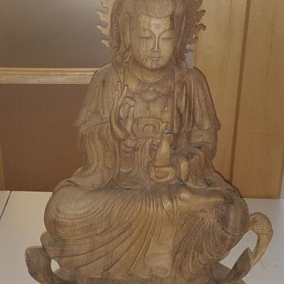 WAE111 Carved Wood Hindi Goddess
