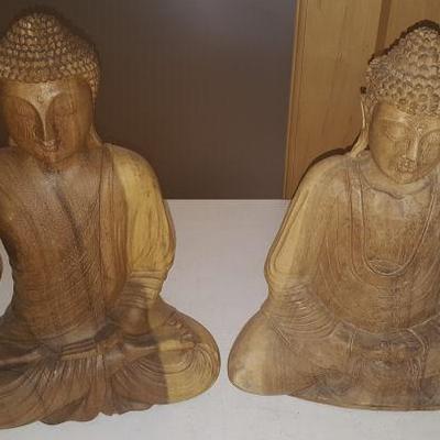 WAE114 Carved Milo Wood Meditative Pose Figurines #2
