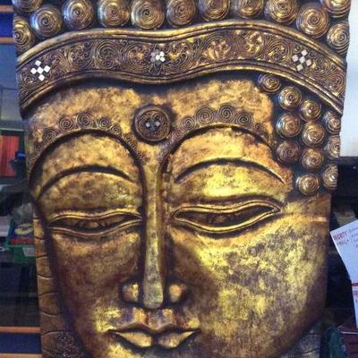 WAE064 Carved Wooden Buddha Picture
