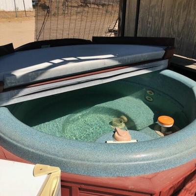 Inside of hot tub 