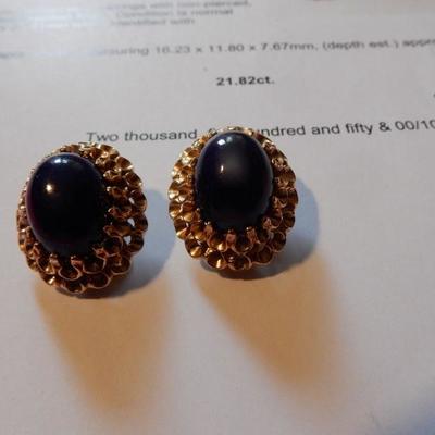14K lapis lazuli, non pierced earrings. Buy it Now. $1,250.00
