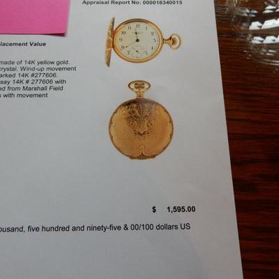 Elgin Watch, 14K yellow gold, circa 1890  Buy It Now. $800.00