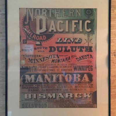 Northern Pacific Lithograph, original