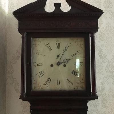 19 c Grandfather Longcase Clock 