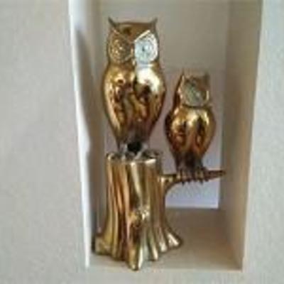 Brass Owl Statuette