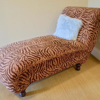Tiger print chaise
