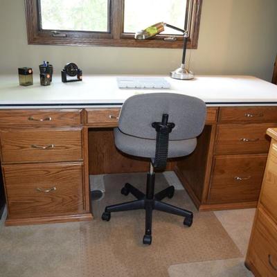 Wooden Desk & Office Chair