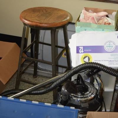 Stool, Vacuum Cleaner, & Misc. Items