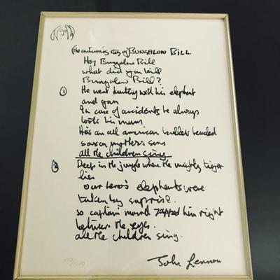 The artwork of John Lennon. 