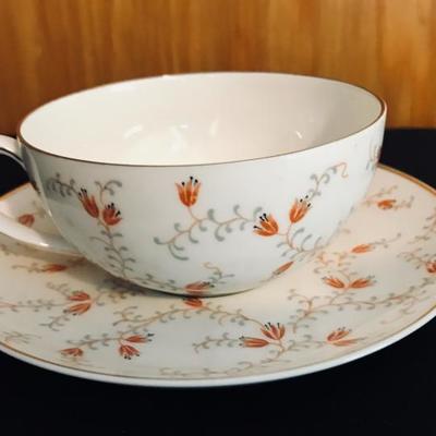 Jubila by Schonwald. Flat cup and saucer. 6 x $12 each
