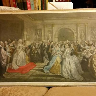 Lady Washington's Reception antique print