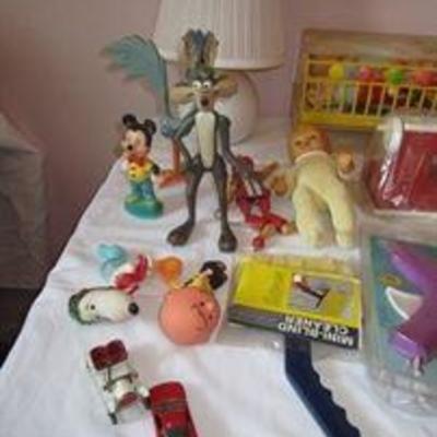 Vintage Toys- Snoopy, Mickey Mouse, Road Runner, Disney