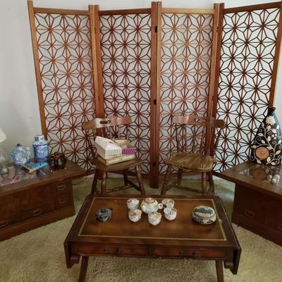 Teak Screen and Japanese tables