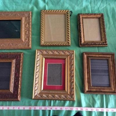 Assorted Gold-Toned Picture Frames