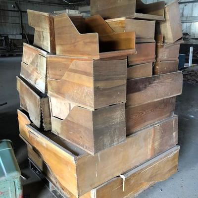 Drawers from old Retail display Cabinet.  Entire Pallet stacked high for only 50.00 for all.