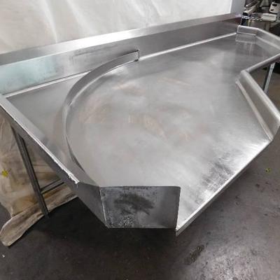 8 Foot Clean Side Stainless Steel Dishwashing Tabl ...