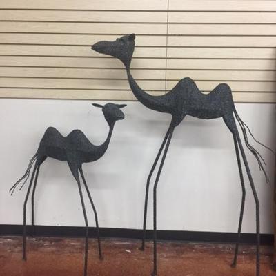 Metal Camel floor sculptures, very well done
