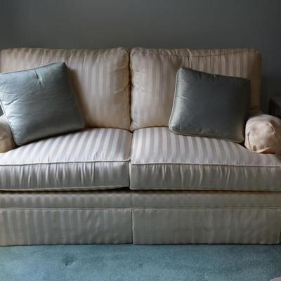 Sofa, pillows