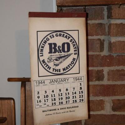 1944 B & O railroad calendar