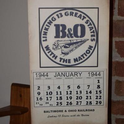 1944 B & O railroad calendar