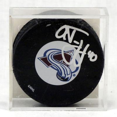Alex Tanguay Signed Puck in Case