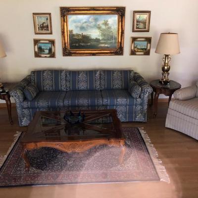 ETHAN ALLEN COUCH, LOVESEAT AND END TABLES!