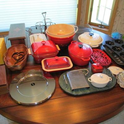 Le Creuset cookware and a beautiful table