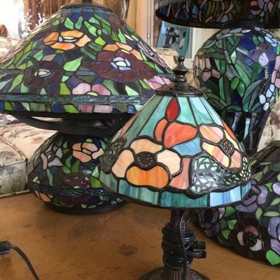 More stained glass lamps