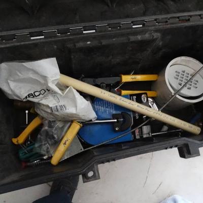 DeWalt toolbox with contents. Wire cutters, staple ...