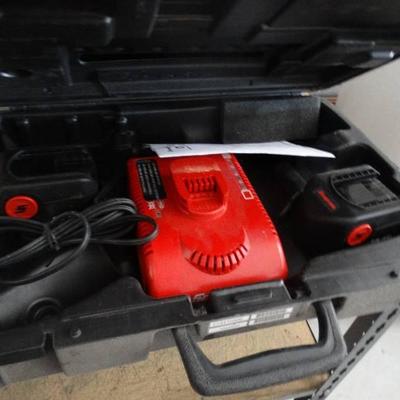 Cordless impact wrench batteries and charger.