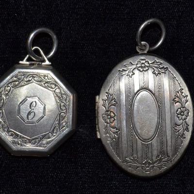 Sterling and costume lockets