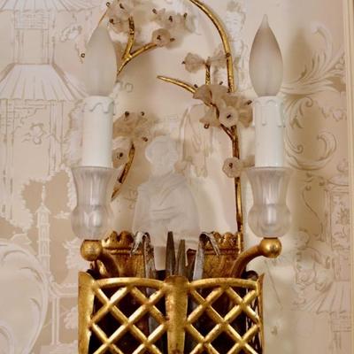 Sherle Wagne Chinoiserie sconces