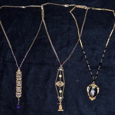 Gold necklaces