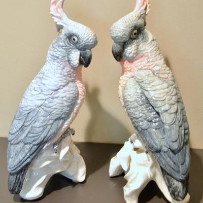 Staffordshire cockatoos